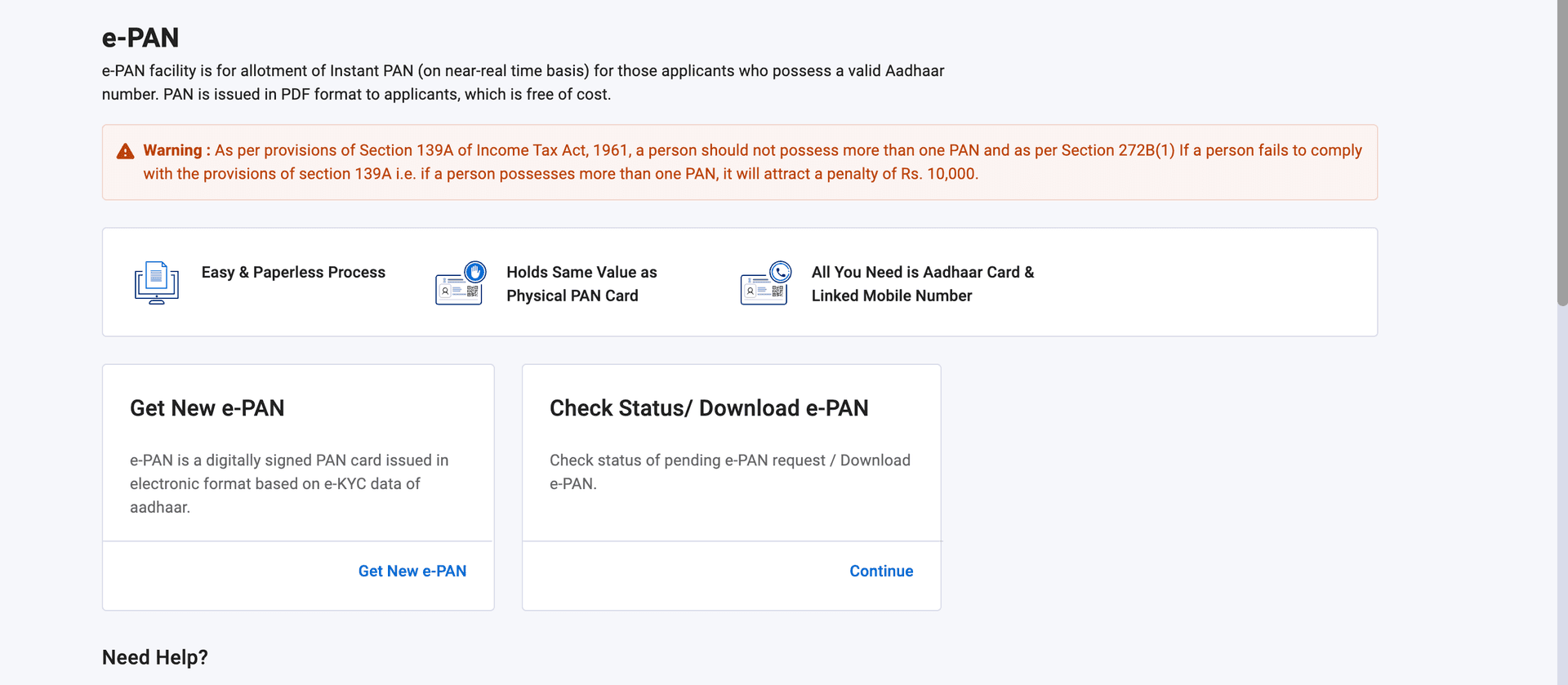 How to Download PAN via Income Tax e-Filing Website