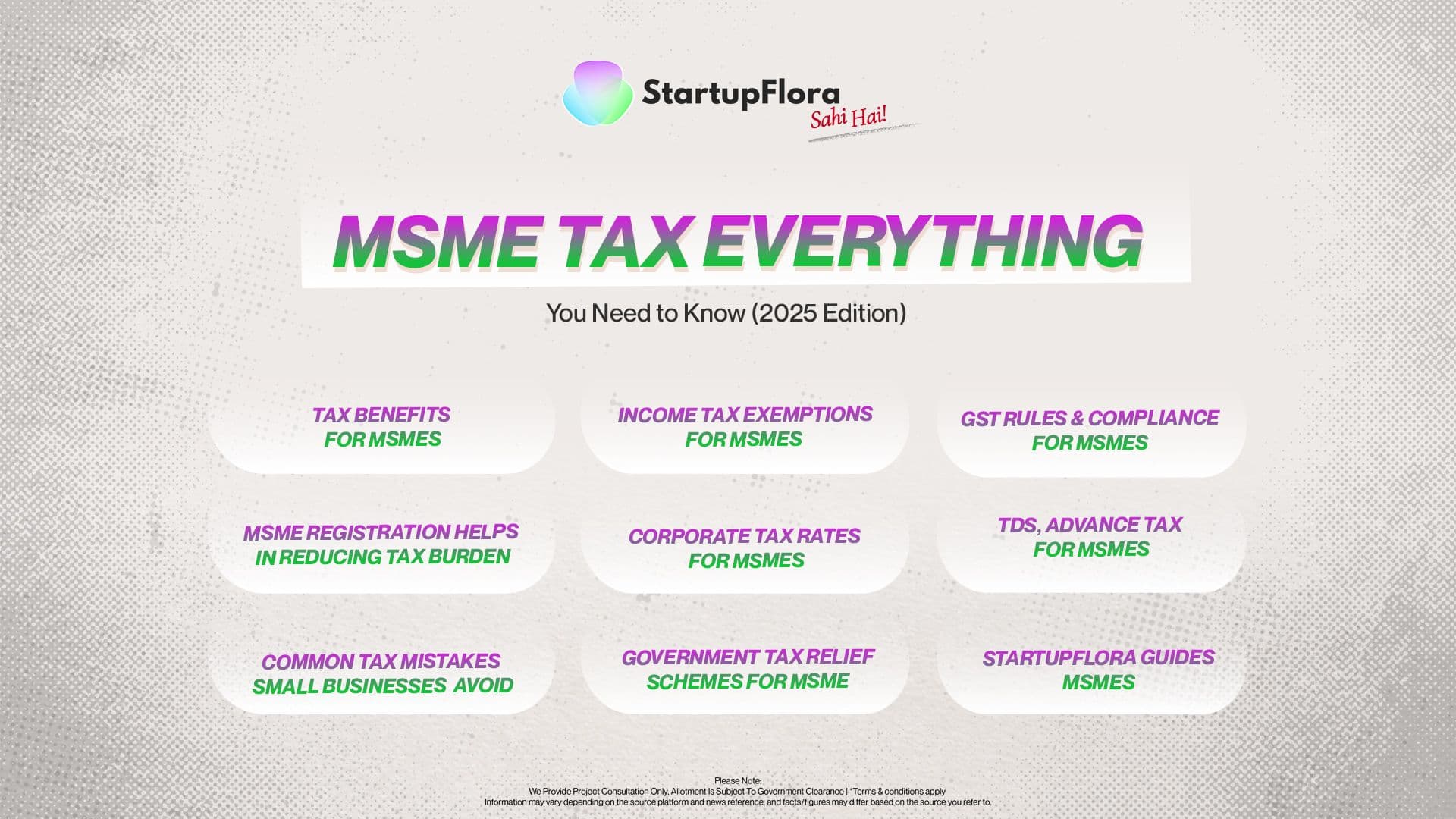 Msme Questions MSME Tax